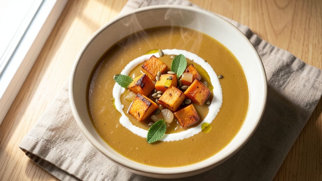 Air Fryer Butternut Squash Soup Recipe: Silky Smoothness With Crispy Breaded Topping