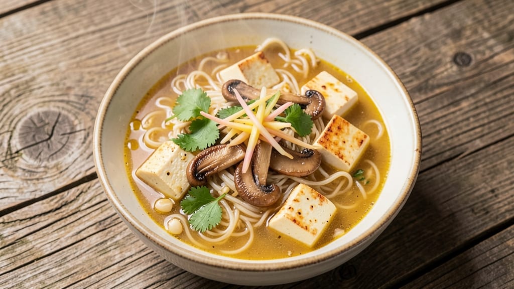 Asian Ginger Soup Recipe: Zesty Spice Infusion With Silky Rice Noodles