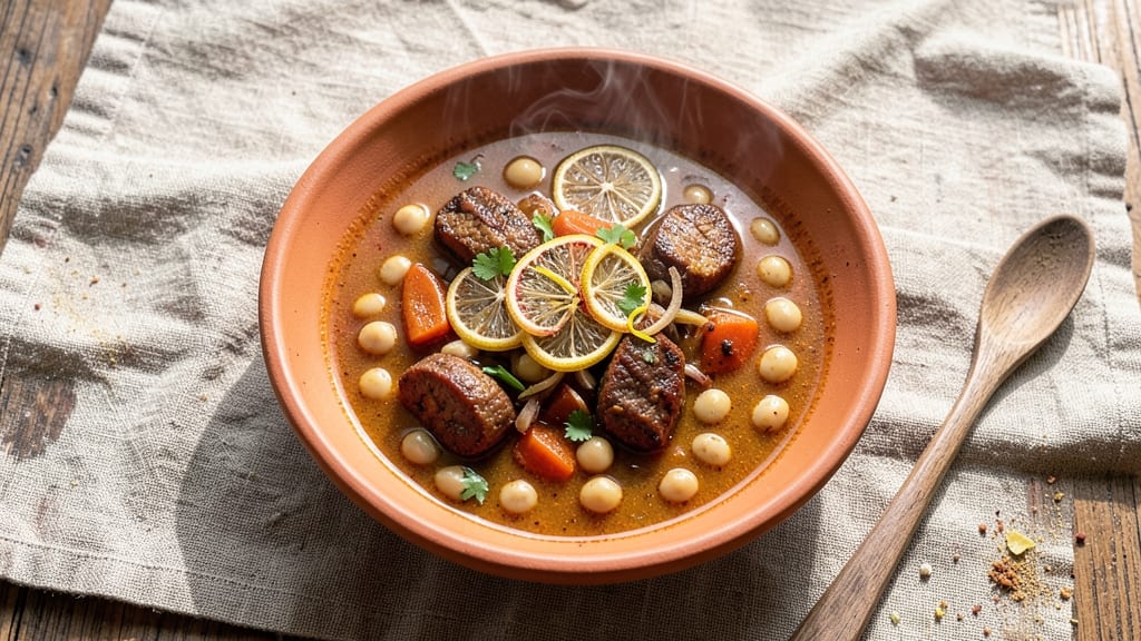 Algerian Soup Recipe: Harissa-Kissed Chickpeas With Crispy Merguez Crunch
