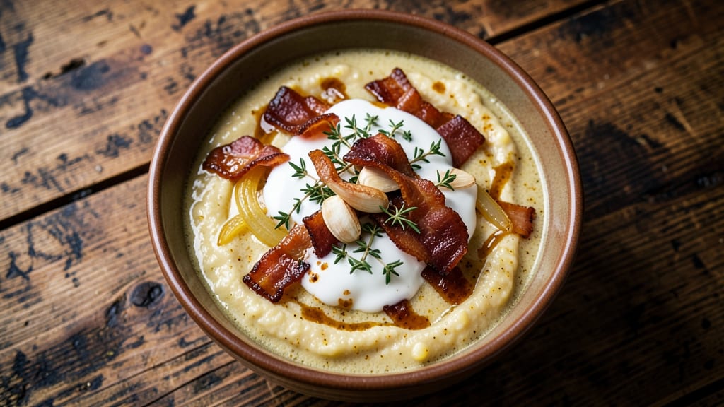Best Corn Soup Recipe From Scratch: Creamy Stoneground Maize Velout With Toasted Bacon Bits