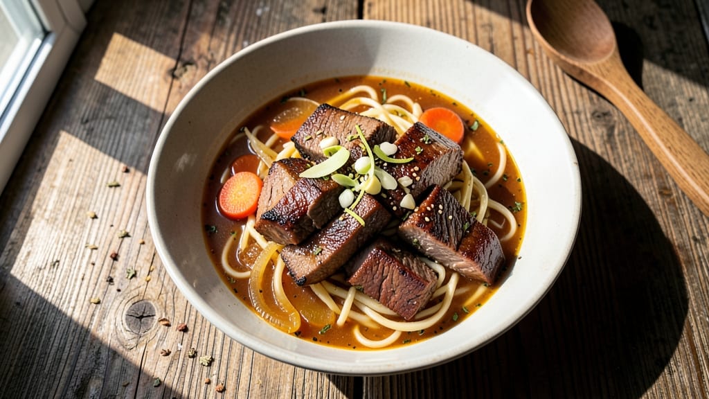 Beef Noodle Bowl Soup Recipe: Deep Umami Broth With Silky Noodles