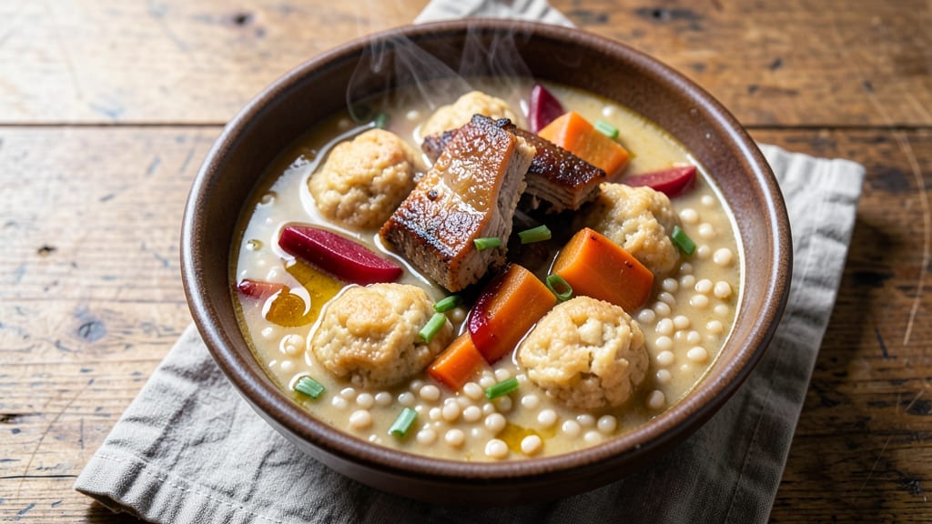 Bahamian Peas Soup and Dough Recipe: Coconut-Lime Comfort With Crispy Fried Dough Bites