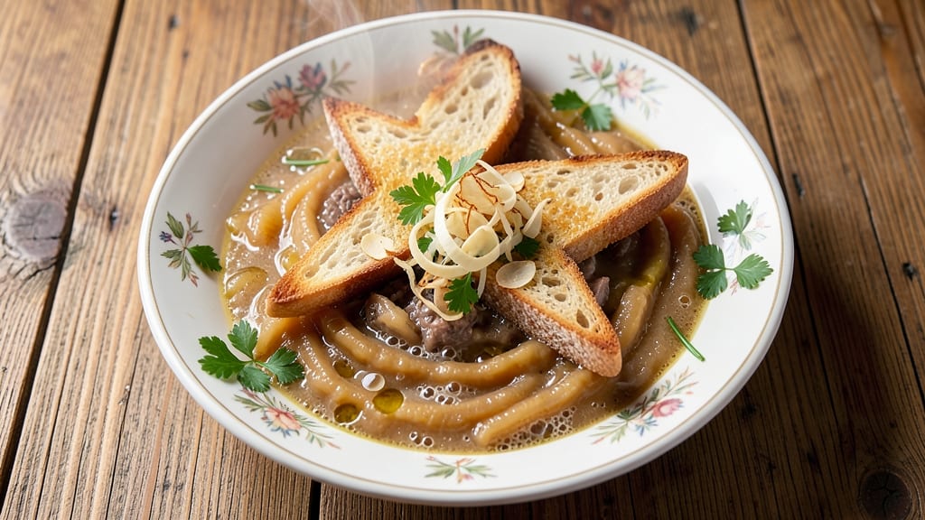 Bistro French Onion Soup Recipe: Crispy Gruyère Crowns Over Silky Velouté