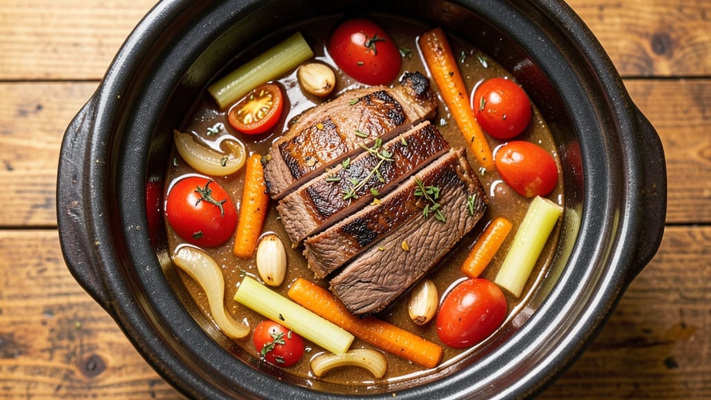 Beef Stew and Tomato Soup Crock Pot Recipe: Slow-Cooked Richness With Double Comfort
