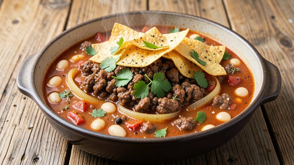 Betty Crocker's Taco Soup Recipe: One-Pot Fiesta With Crunchy Topping Magic