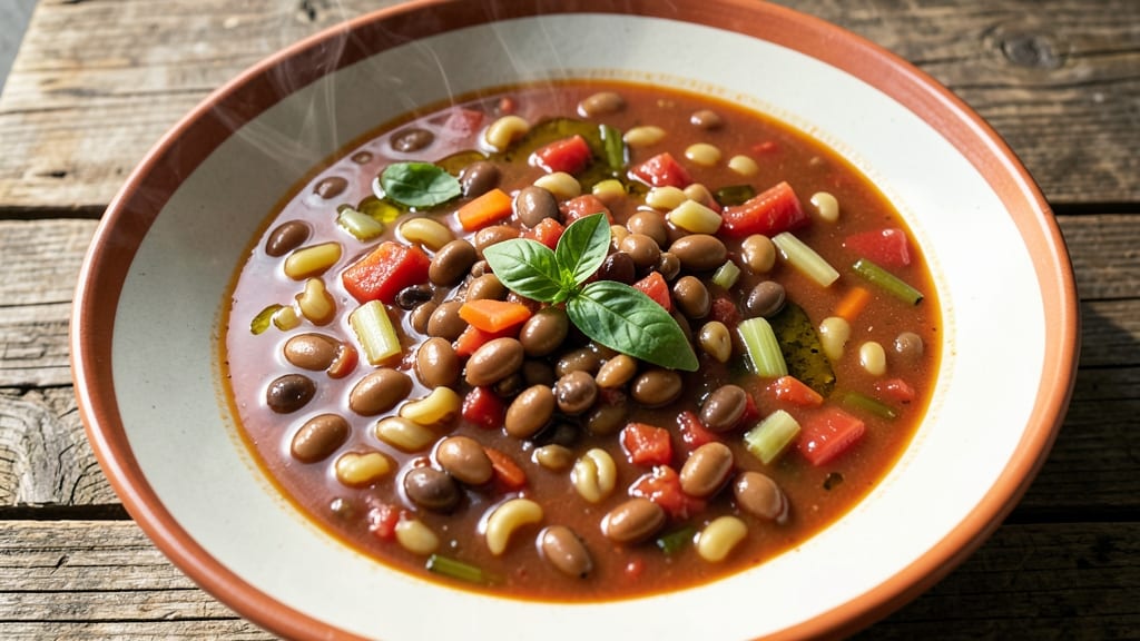 Authentic Italian Pasta E Fagioli Soup Recipe: Hearty Bean and Pasta Simmered in Tomato-Basil Richness