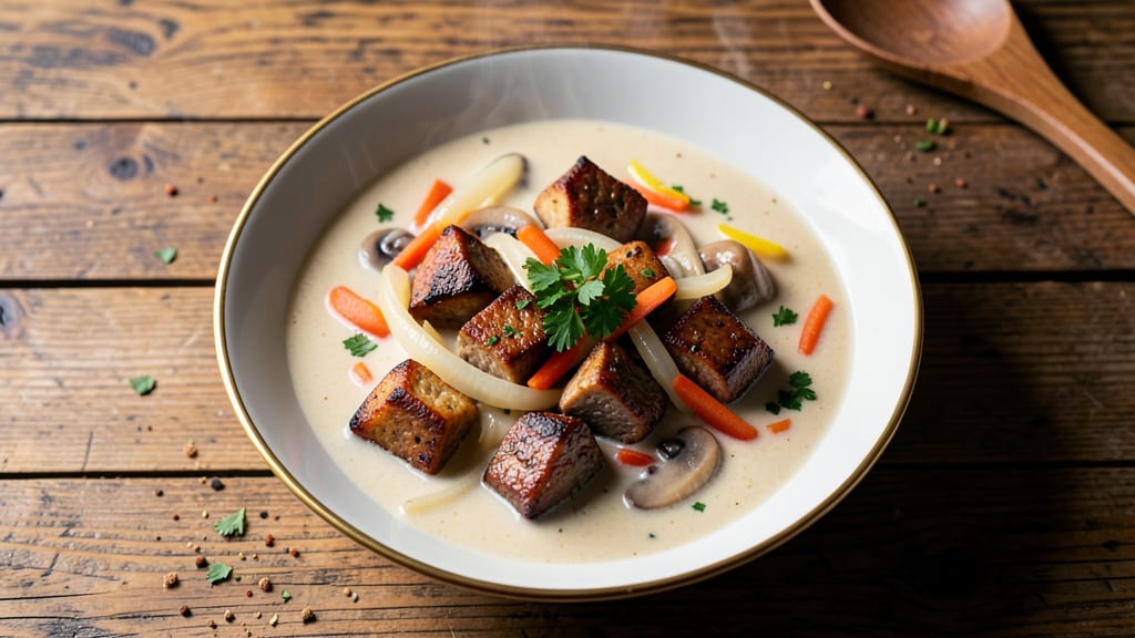 Beef Cubes Cream of Mushroom Soup Recipe: One-Pot Comfort With Tender Meat and Rich Sauce