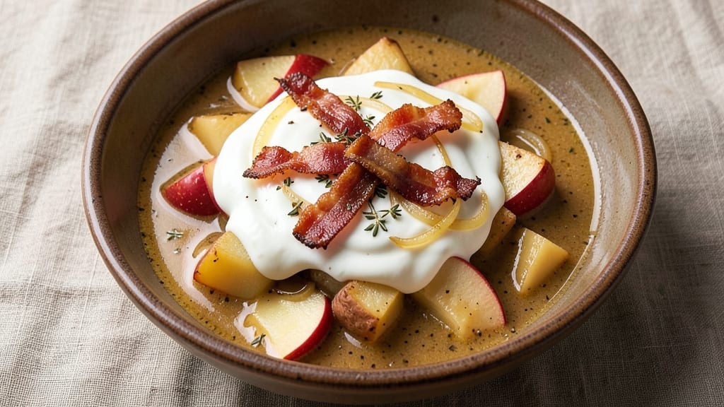 Apple Barn Loaded Potato Soup Recipe: Smoky Bacon and Apple Crunch Topping Magic