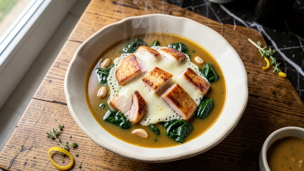 Au Bon Pain Chicken Florentine Soup Recipe: Silky Spinach and Gruyère Crunch in One Pot