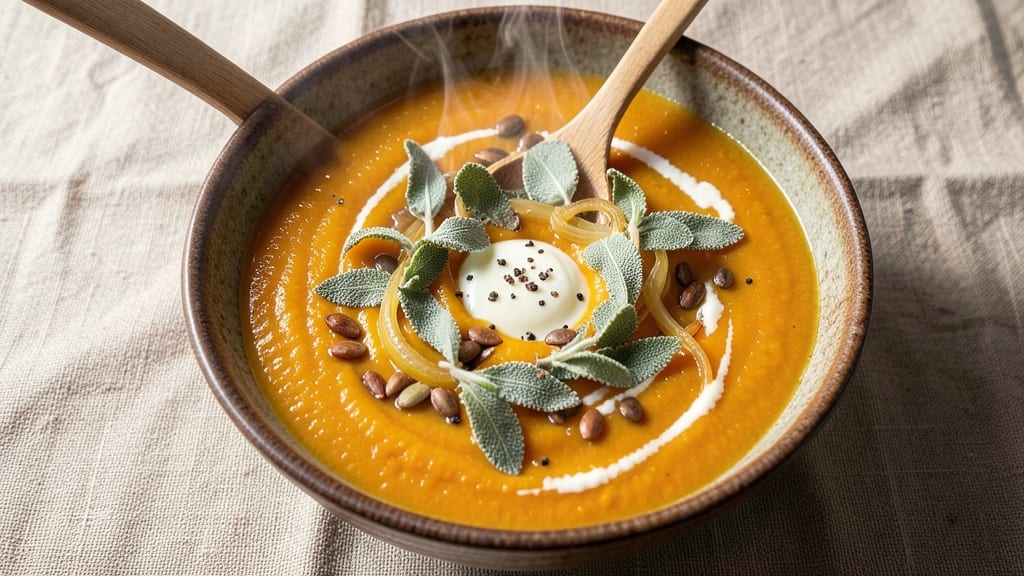 Atlanta Bread Company Butternut Squash Soup Recipe: Velvety Spiced Swirl With Crispy Sage Garnish