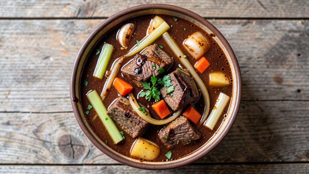 BBQ Beef Soup Recipe: Smoky, Spiced Meatballs in Deep Broth