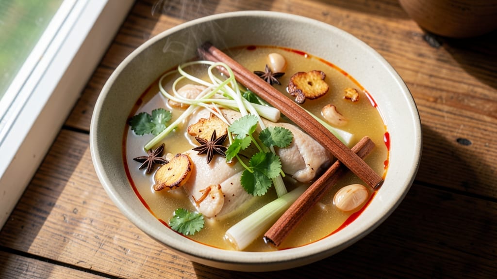 Asian Chicken Stock Soup Recipe: Fragrant Ginger-Lemongrass Broth With Silky Rice Noodles