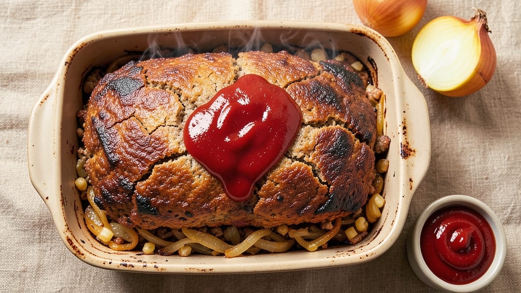 Classic Meatloaf Recipe With Lipton Onion Soup Mix: Nostalgic Crunch-Topped Comfort in One Pan