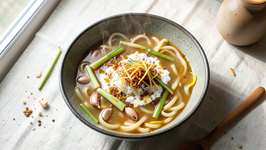Ban Mian Soup Recipe: Fragrant Lemongrass and Chili Oil Swirl