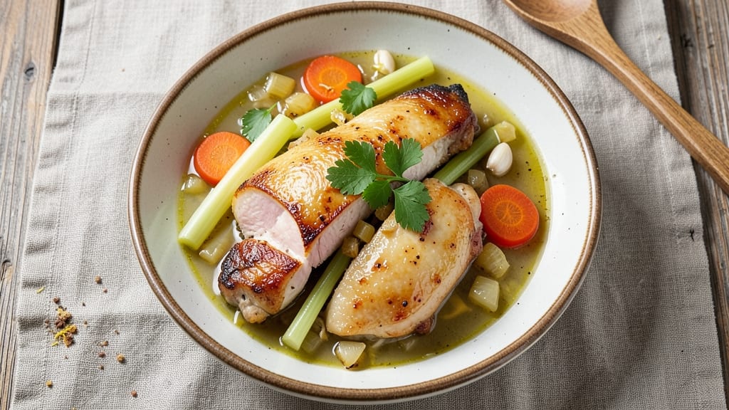 Chicken Soup Recipe No Broth: Velvety Herb Oil-Poached Comfort