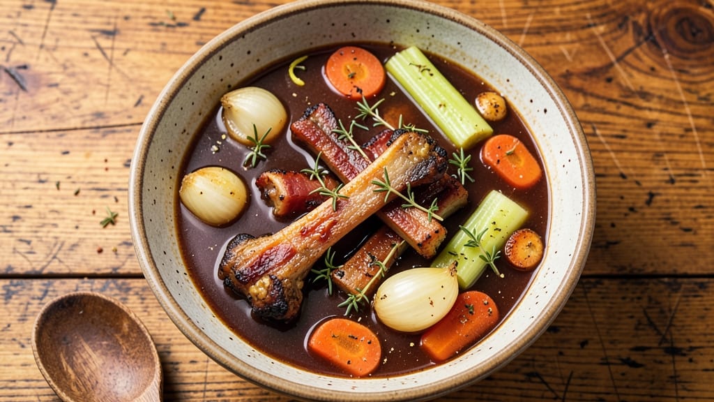 Bacon Bone Soup Recipe: Smoky Depth From Bones and Celery Crown Crunch