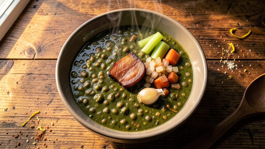 Uncle Bill's Split Pea Soup Recipe: Smoky Ham Hock and Bay Leaf Depth