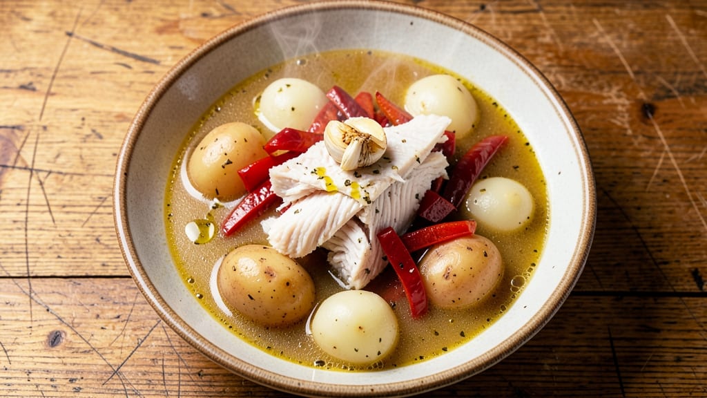 Bacalao Soup Recipe: Salt-Cured Cod in Citrusy Tomato Velout