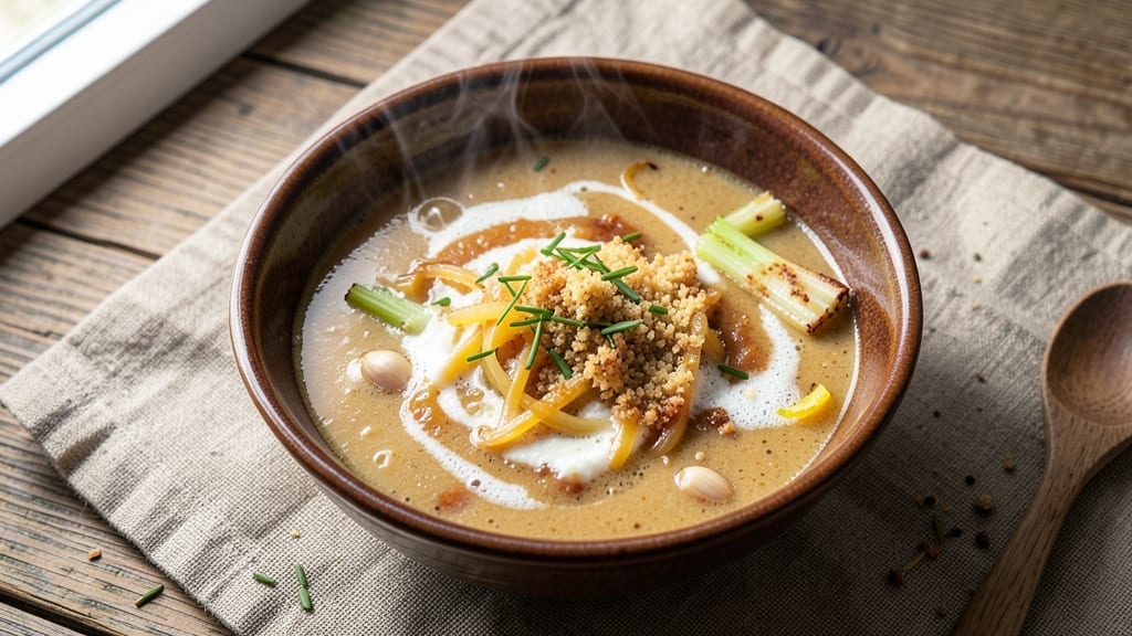 Beer Cheese Soup Recipe Instant Pot: Smoky Hopped Velout With Crispy Celery Crowns