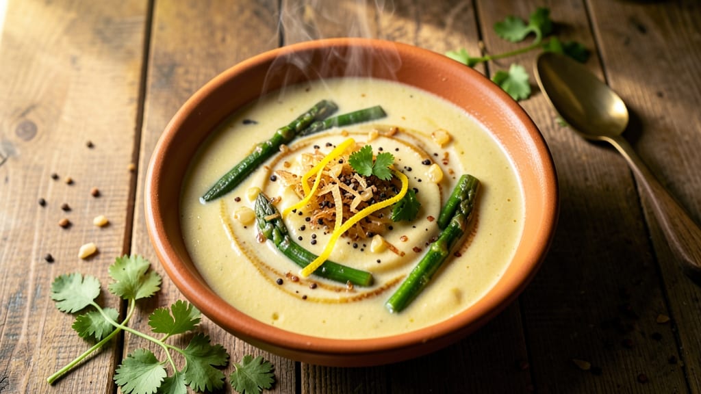 Indian-Style Asparagus Soup Recipe: Turmeric-Infused Creaminess With Fresh Cilantro Finish