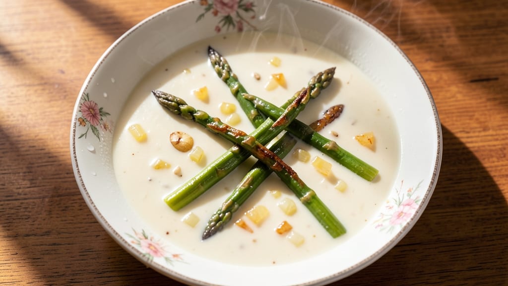 Asparagus Soup Recipe with Heavy Cream: Velvety Richness and Celery Crown Crunch