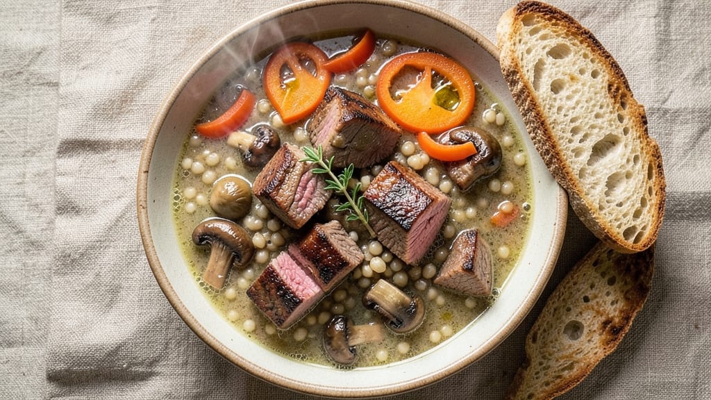 Beef Mushroom Barley Slow Cooker Soup Recipe: Hearty Umami Depth in One Pot