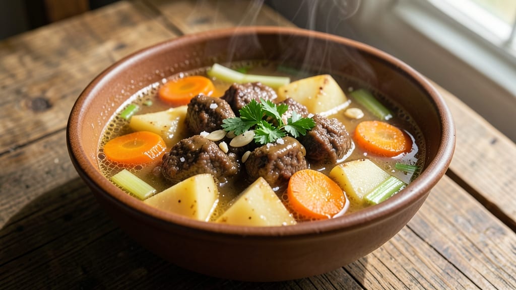 Best Hamburger Soup Recipe With Potatoes and Carrots: Hearty Midwestern Homestyle Warmth