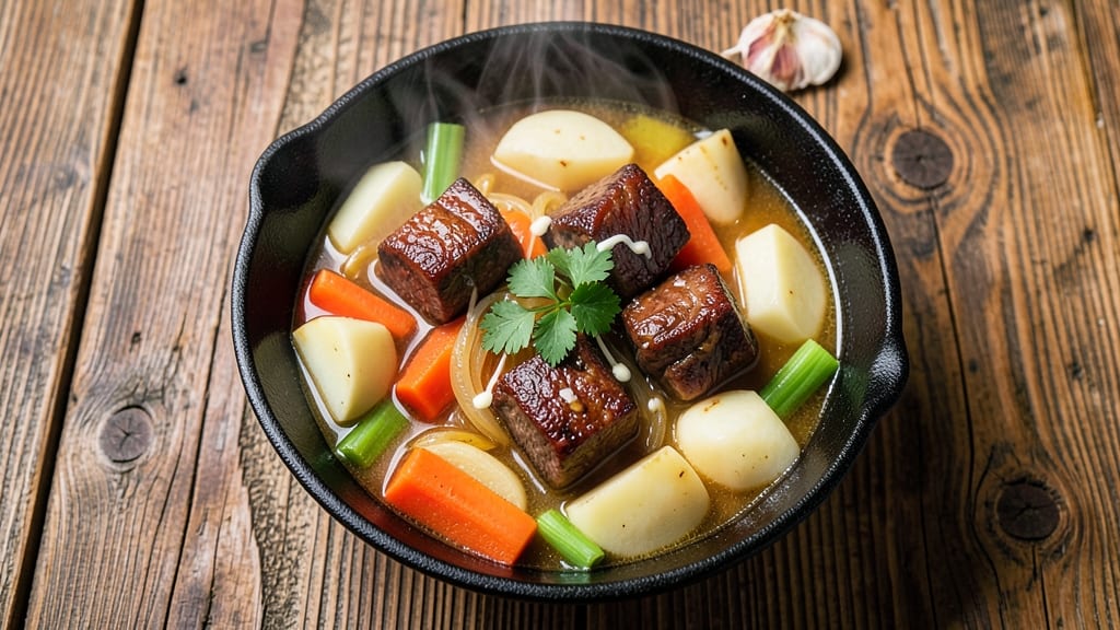 Beef Rivel Soup Recipe: Slow-Simmered Umami Depth With Celery Crown Crunch