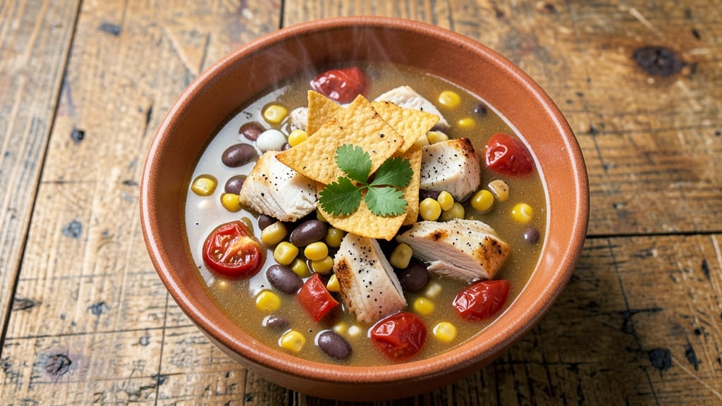 Alamo Cafe Chicken Tortilla Soup Recipe: Smoky Cumin-Kissed Crunch Over Creamy Tomato Velout