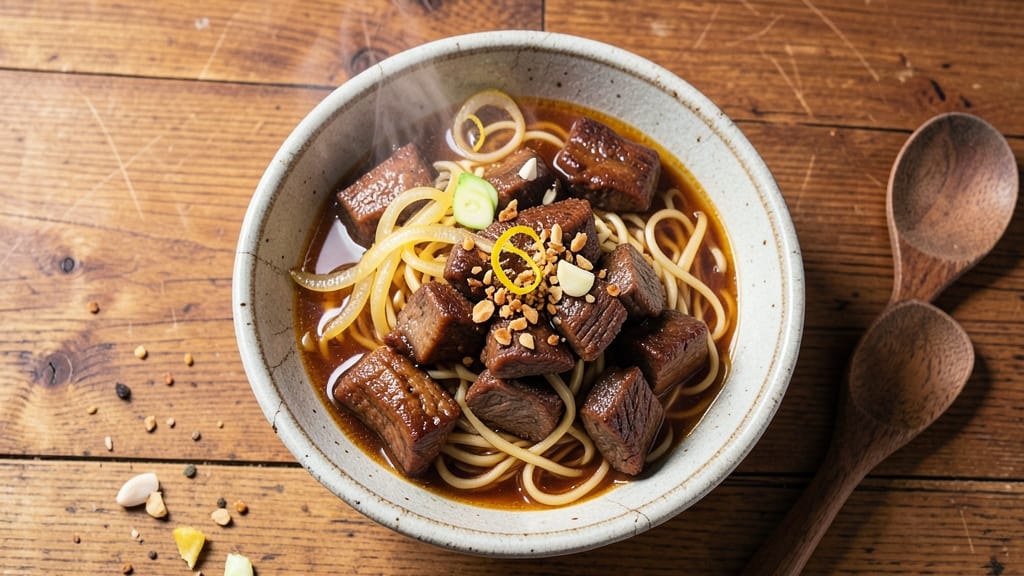 Filipino Beef Noodle Soup Recipe: Savory Garlic and Soy-Braised Richness