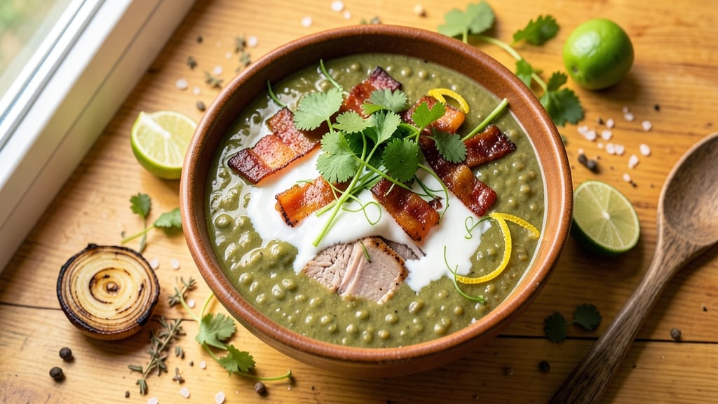 Bahamian Split Pea Soup Recipe: Coconut-Lemongrass Richness With Smoky Bacon