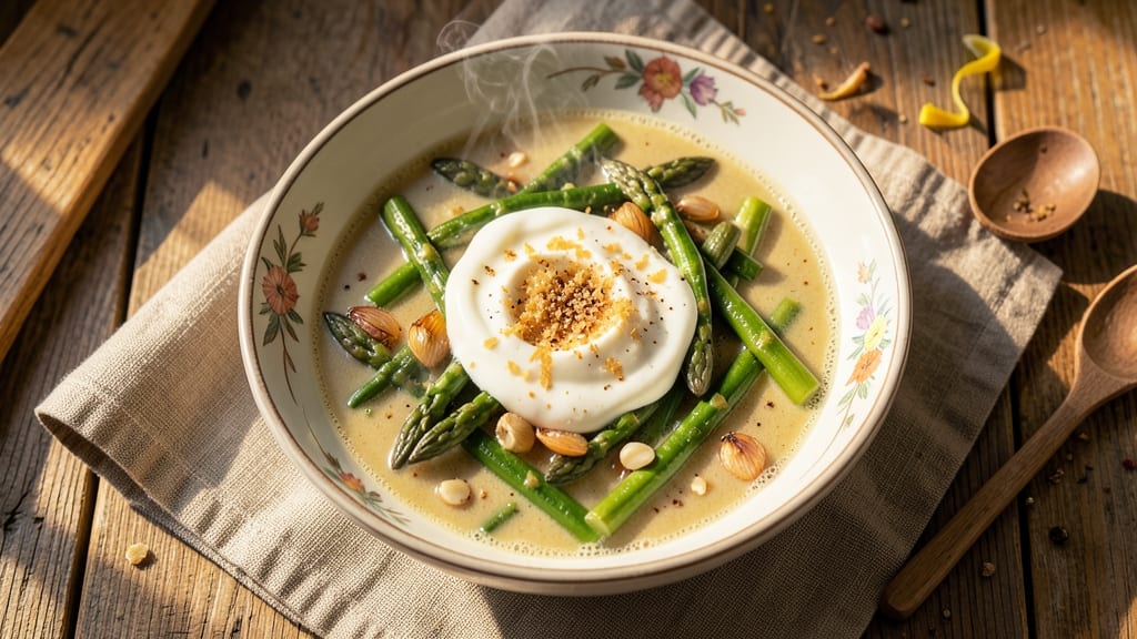 Barefoot Contessa Asparagus Soup Recipe: Spring Greens and Parmesan Clouds